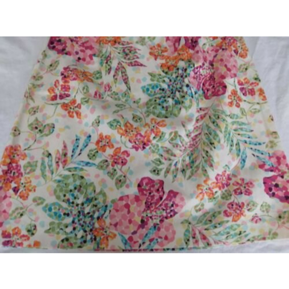 Talbots Petites A Line Skirt Floral Side Zip Womens Size 10 - Picture 7 of 8